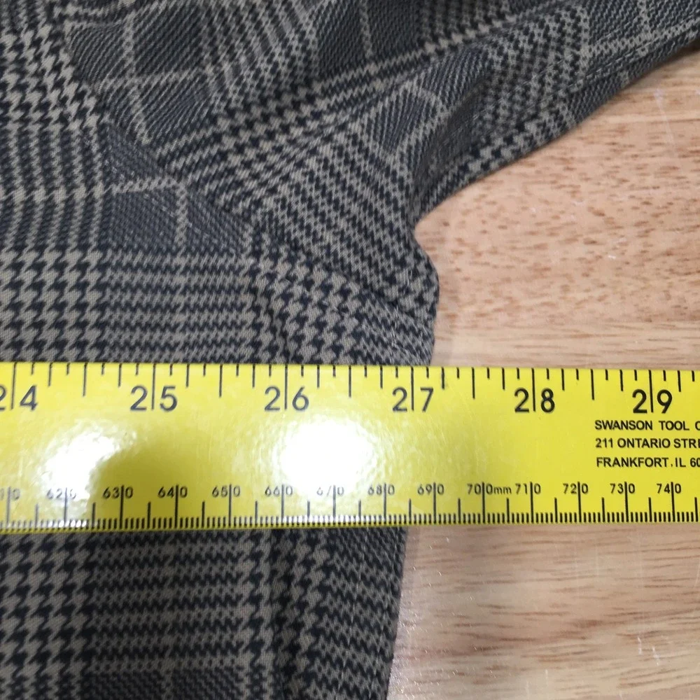 Cabelas Mens XL Plaid Button Down Shirt Tan Black Glen Check Long Sleeve SH684